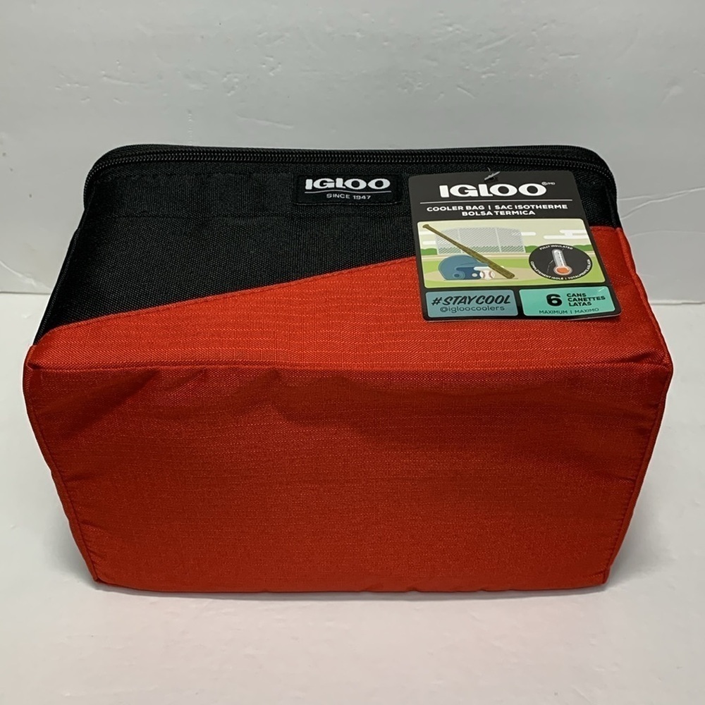 Igloo Hard Liner Square Cooler Bag Red Black NWT - Picture 9 of 11
